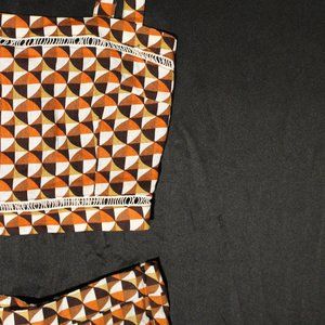 Orange Print 2-Piece Matching Set